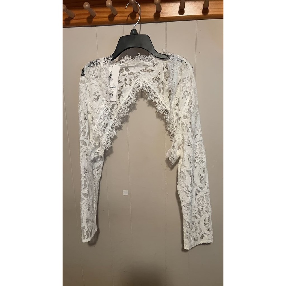 White Lace Bridal Bolero Shrug